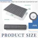 Nuanchu Large Stone Bath Mat 31.2" x 23.3" - Foldable Diatomite Bath Mat with Anti-Slip Pad Quick-Dry Large Bathroom Non-Slip Absorbent and Easy to Clean for Shower Entryway Kitchen Counter(Gray)