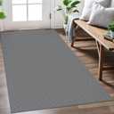 EARTHALL Washable Area Rug 3x5 Ft Non Slip Rugs for Entryway Braided Rubber Backed Throw Rugs Door Mat Indoor Outdoor Entrance Cotton Woven Rug for Kitchen Foyer Front Door Living Room, DarkGray