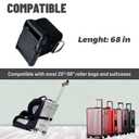 GUCHO Car Seat Belt Travel StrapCarry-on Luggage into an Airport Car Seat Stroller & Carrier, an Useful Solution for Travel Transfer (Black)