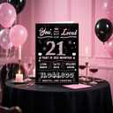 3 x Funny 21st Birthday Card for Girls, Pink Happy Birthday Decorations for Her, 21 Year Old Birthday Party Gifts for Daughter Niece, Best Twenty-One Birthday Card for Granddaughter