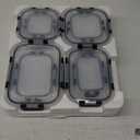 8 Pack Borosilicate Glass Food Storage Containers with Lids, Glass Meal Prep Containers, Airtight Bento Lunch Boxes with Leak Proof Locking, Oven, Freezer and Dishwasher Safe, BPA Free, 5-35oz (Deep Black)