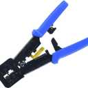 EZ RJ45 Professional Crimper Tool Pass Through Cat5 Cat5e Cat6 Crimping Tool for RJ45/RJ12 Regular and End-Pass-Through connectors