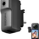 CYNOVA External Microphone Adapter for Insta 360 X3 Camera, Type-C and 3.5mm Audio Ports Support Charger and Record for Insta 360 X3 Accessories