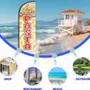 Pasta Food Feather Flag for Business Advertising 6 FT Swooper Flag for Storefronts Retailers Shops Food Trucks Events and Fairs (Flagpole Not Included)