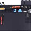 Premium Heat Resistant 932F Magnetic Silicone Soldering Mat Electronics Work Mat for Computer Cell Phone Laptop Repair, BGA Soldering Gun Iron Workbench Protection, HP-140