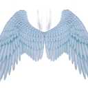 Himine Non-Woven Fabric Festive Party Angel Wings Suitable for Men and Women Decorative Wings (White+Blue)