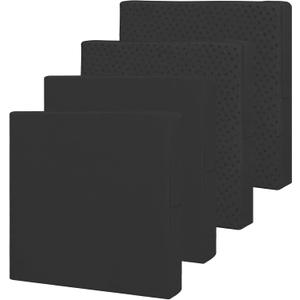 Easy-Going Waterproof Patio Cushion Covers ONLY Cover 24x22x4 inch 4 Pack Replacement Non-Slip Outdoor Seat Cushion Slipcover with Zipper. Black