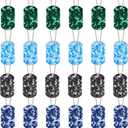 Saintrygo 48 Pcs Camouflage Army Dog Tags Acrylic Personalized Military Dog Tags for Engraving Camo Party Favor Gift 24 Camo Necklaces with 24 Beaded Chains for DIY Craft(Green, Blue, Khaki, Gray)