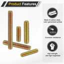 uxcell 16 Pack Fully All Threaded Rod 5/16" Thread, 3-3/4" Length, Thread Screw Threaded Rod Screw Sofa Foot Screw Bolt for Chair Furniture Mounting Assembly Fastening