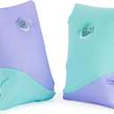 Swimways Soft Swimmies Toddler Floaties, Learn-to-Swim Inflatable Pool Floats & Arm Floaties, Swimming Pool Accessories for Kids Aged 3-5, Purple