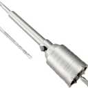 2" Concrete Hole Saw, 50mm Tungsten Steel Core Bit for Cinder Block, Brick, Rock, Plank Walls for Pipes or mini Split Lines, with SDS Plus Shank and 2 Center Positioning Drill Bits.