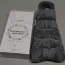 UNCN Long Wide Heating pad for Neck and Shoulders Back 33 * 5.9" microwavable Large Moist Heat Pack Warm hot Compress Neck wrap Weighted Bag Massage Reusable Herbal Nature Calming Portable 1.95Pounds (Gray)