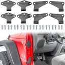 MITZONE Wrangler Door Hinge Kit Compatible with 2007-2018 Jeep Wrangler JK