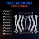 Rear Suspension Kit Aluminum Control Arm,Sway Bar Link Fits For 2012-2015 Mercedes-Benz C250,2008-2014 C300, 2008-2015 C350/C63 AMG, For Mercedes-Benz CLS400 CLS550,E250 E350 E400 E550
