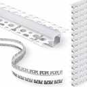 15 Pack Flexible Recessed Double-edge Plaster-in LED Channel 3.3 Ft/1 Meter