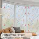 2 x Coavas One Way Window Privacy Film, Reflective Window Tint for Home See Out Not in, Sun Blocking Anti UV Static Cling Glass Windows Door Coverings for Winter (17.5 x 78.7 Inch, Z-translucent Birds)