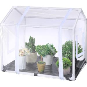 Mini Greenhouse for Indoor Plants, Fully Enclosed Mini Indoor Greenhouse with Top Opening, Waterproof Small Indoor Greenhouse for Nursery & Germination