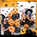 9 x Faccito 480 Pcs Bat Halloween Party Stickers for Kids Bulk Jack-o-Lantern Pumpkin Ghost Spider Black Bat Green Zombies Black Cat Candy Corn Witch Hat Assorted Sticker for Halloween Party Favor