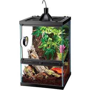 Zilla 11 Gallon Glass Tropical Vertical Habitat Starter Kit for Small Tree Dwelling Reptiles & Amphibians