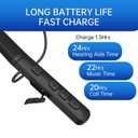 Neckband Hearing Aids for Seniors, Rechargeable Hearing Aid Bluetooth Headphones with Noise Cancelling