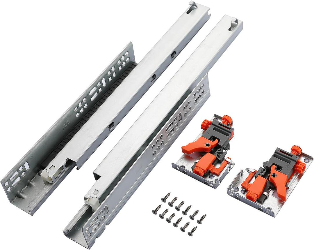 6 Pair of 24 Inch Undermount Soft Close Drawer Slides 100LB Load Capacity Full Extension Concealed Drawer Rails with 3D Locking Device