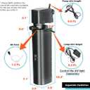 COOSPIDER Aquarium Filter 200GPH U-V Fish Tank Green Clean Machine for 30-100 Gallon Tank, Submersible Pump Filter for Water Clean, Internal Filtration System for Saltwater Freshwater Crystal Clear