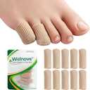 Welnove Gel Toe Cap - 8 Pack Pinky Toe Protector for Women Men - Cushions and Protects to Cover Toes, Relief Toe Pain from Ingrown Toenails, Corns, Blisters, Hammer Toes (Small Size)