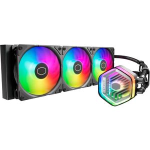 Cooler Master MasterLiquid Atmos 360 Black CPU Liquid Cooler - AIO Water Cooling System, Dual Chamber Pump, Pre-Installed Sickleflow 120 Edge Fans, Addressable Gen 2 RGB, LGA1700 & AM5 Brackets