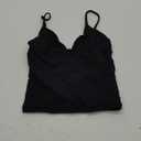 SUUKSESS Women Sexy Deep V Neck Sleeveless Fitted Basic Tops Y2K Going Out Crop Tank Top Camisole (Black, XS)