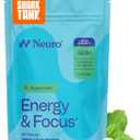 Neuro Energy & Focus Gum, Extra Strength - 100mg Natural Caffeine Gum & Nootropic Energy Supplement with L-Theanine & B Vitamins - Sugar Free, Vegan - Spearmint, 90ct