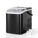 DUMOS Countertop Ice Maker with Handle, Portable Ice Machine for Home Black