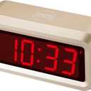 Alarm Clock for Bedrooms, LED Digital Clock Battery Operated Small Wall Clock with 3 Level Brightness Adjustable,Snooze,12/24Hr,1.2" Digital Display for Desk, Bebside,Table, Travel