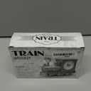 FAVOMOTO Train Clock, Vintage Retro Train Style Alarm Clock Steampunk Decoration Train Model European Style Alarm Clock Table Desk Time Clock Home Office Shelf Decor