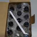 2oz Small Clear Glass Bottles with Lids, 2 Stainless Steel Funnel, 12 Labels, 1 Chalk Marker, 1 Brush - Reusable Boston Bottle for Juice, Ginger Shot, Wellness, Oils, Liquids, Leakproof Travel Bottle