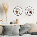 Giosve Cute Bear Pig Nursery Round Wall Art Canvas Framed Poster, Kids Room Decor, Cartoon Bear Pig Hanging Wall Sculptures for Baby Boys Girls Toddler Nursery Room Bedroom Decor, 10x10 Inch Set of 2