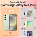 ChiCsFleur for Samsung Galaxy S24 Plus Case, TPU Phone case with Camera Protection for Women Girls Teens - Coastal Collage Pink Bow Disco Ball Y2K Gift Tropical Floral Blue White Aesthetic Unique (MarineOcean)