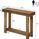 HOKYHOKY Solid Wood Console Table for Entryway, 42.5" Farmhouse Entryway Tables Thickened Tabletop and Legs Rustic Narrow Skinny Behind Couch Sofa Table for Living Room, Hallway, Foyer
