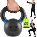 Rage Fitness Single Cast Iron Kettlebell | Powder Coated - Wide Handle Weights for Core & Glute Workouts; Swings, Squats, Deadlifts; Strength, Endurance & Flexibility for Men & Women (12 KG, Rage 2.0)