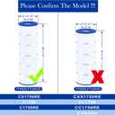Cryspool 08060 Filter Compatible with CX1750RE, C1750, C1750E, C1900RE, PA175, C-8417, FC-1294, 817-0175P, 175 Sq. Ft Pool Filter Cartridge, 1 Pack