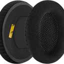 Geekria Comfort Velour Ear Pads for Bose New QuietComfort, QC 45/ 35II/ 35IIGaming/ 35/25/ 15/ SE, AE 2/2i/2w, SoundTrue, SoundLink AE2 Headphones, Ear Cushions with Video Guide (Black)