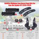 Goldfire 1 Pair Floor Board Highway Road Pegs Adjustable Can Am Spyder RT Foot Rest Extensions Highway Mounts with Footpegs RT Highway Pegs Fits For Can Am Spyder RT Factory Floorboard 2010-2019
