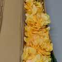 Kimura's Cabin 6pcs Artificial Flowers Silk Hydrangea Fake Flower Faux Hydrangeas with Stems for Wedding Party Baby Shower Arrangements Bouquets Home Festive Table Centerpieces Decoration (Yellow)