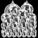 54Pack Disco Ball, Hanging Mirror Disco Ball Ornaments 70s Disco Party Decorations Mini Silver Reflective Christmas Balls for Holiday Wedding Xmas Tree Home Decor (4inch 3.15inch 2.36inch 1.97inch 1.18inch)