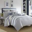 Nautica - King Duvet Cover Set, Cotton Reversible Bedding with Matching Shams, Mediterranean Inspired Home Decor for All Seasons (Fairwater Blue, King)