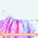 Girls Bathing Suits UPF 50+ Swimsuits Quick-Dry Cross-Strap for Toddlers & Kids 3-12T Sleeveless Sun Protection