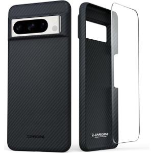 Thinborne Super Thin Google Pixel 8 Pro Case, [Thinnest 600D Aramid Fiber] [Feels Like No Case] [Minimalist Style with Carbon Fiber Textures] [ Free Screen Protector]