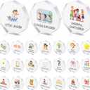 Chunful 24 Pcs Back to School Acrylic Awards Trophies 2.4 Inch Appreciation Gift Trophies Bulk Inspirational Awards Plaques for School Classroom Teacher Employee Supplies