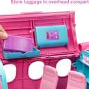 Barbie Dreamplane Transforming Playset with Reclining Seats and Working Overhead Compartments, Plus 15+ Pieces Including a Puppy and a Snack Cart, for Kids 3 Years Old and Up, Medium