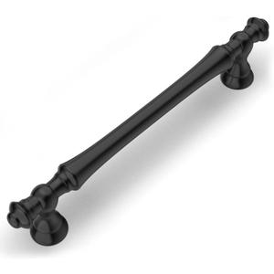 Amerdeco 10 Pack Matte Black Cabinet Pulls 5 Inch(128mm) Hole Center Cabinet Hardware Kitchen Cabinet Handles for Bathroom Drawer Pulls Dresser Pulls ZH0014