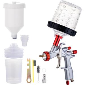 DAXINYANG R500 LVLP Spray Gun with 600 ml Mixing Cup&Adapter, YT-160 Paint Gun Automotive,1.3 mm Car Paint Gun Sprayer for House Painting, Car, Furniture, Varnish & Top Coat